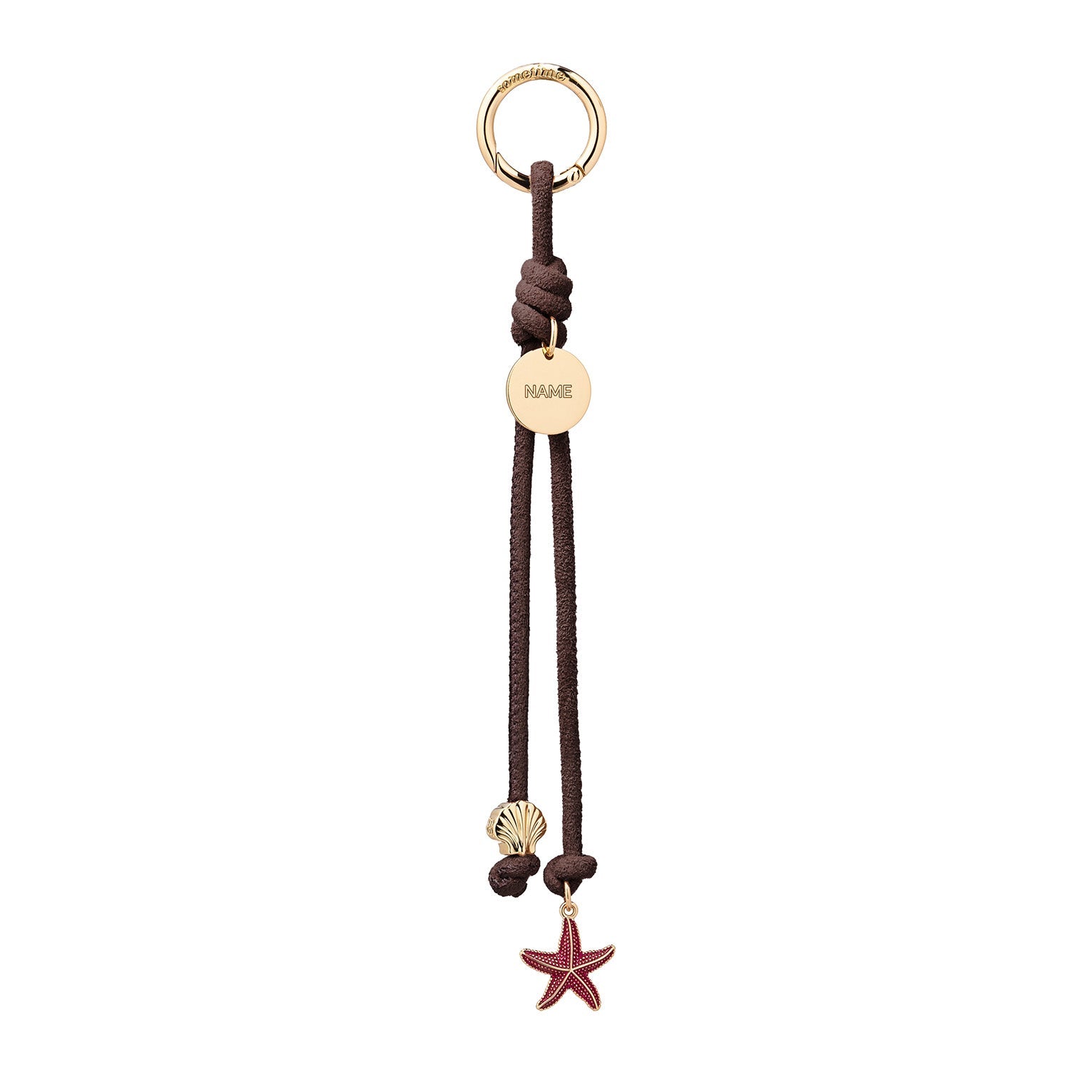 Starfish Shell Charm Suede